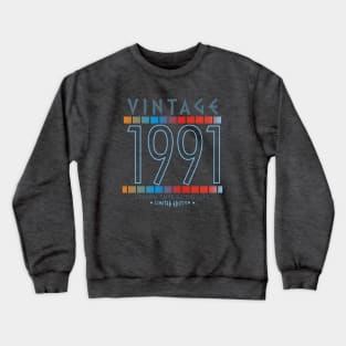 29th Birthday T-Shirt - Vintage 1991 Crewneck Sweatshirt